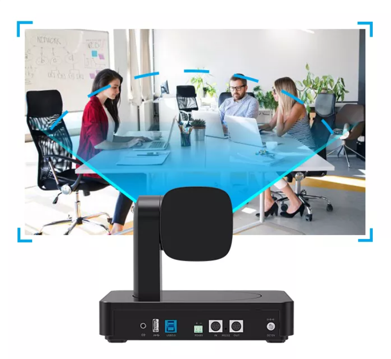 Camera hội nghị ES06PTZ Pro 4K góc rộng 120°, zoom quang 6X, AI theo dõi, camera kép, điều khiển cử chỉ, âm thanh rõ.